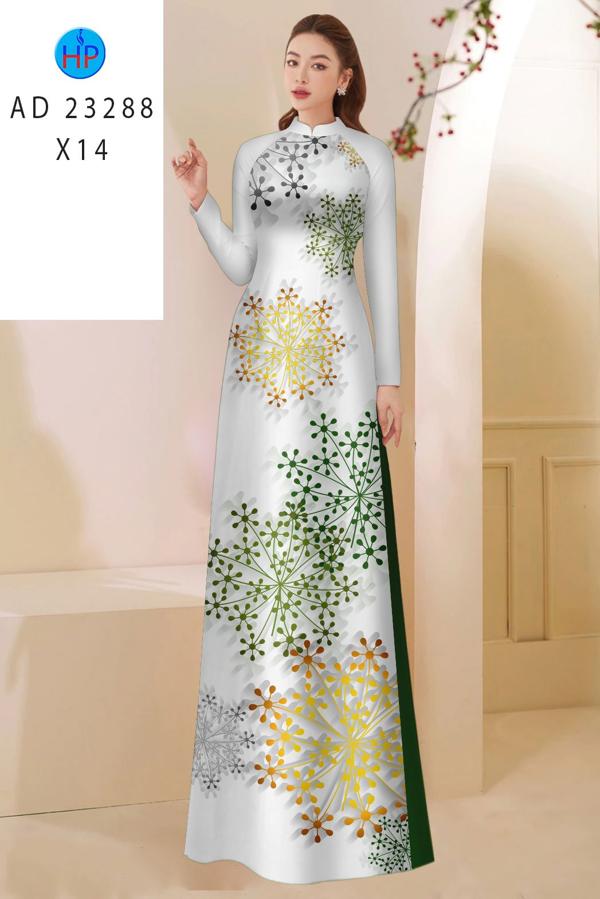 Vải Áo Dài Hoa In 3D AD 23288 7